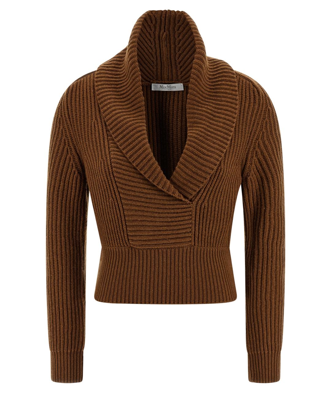 MAX MARA Коричневый шерстяной джемпер / свитер, фото 1