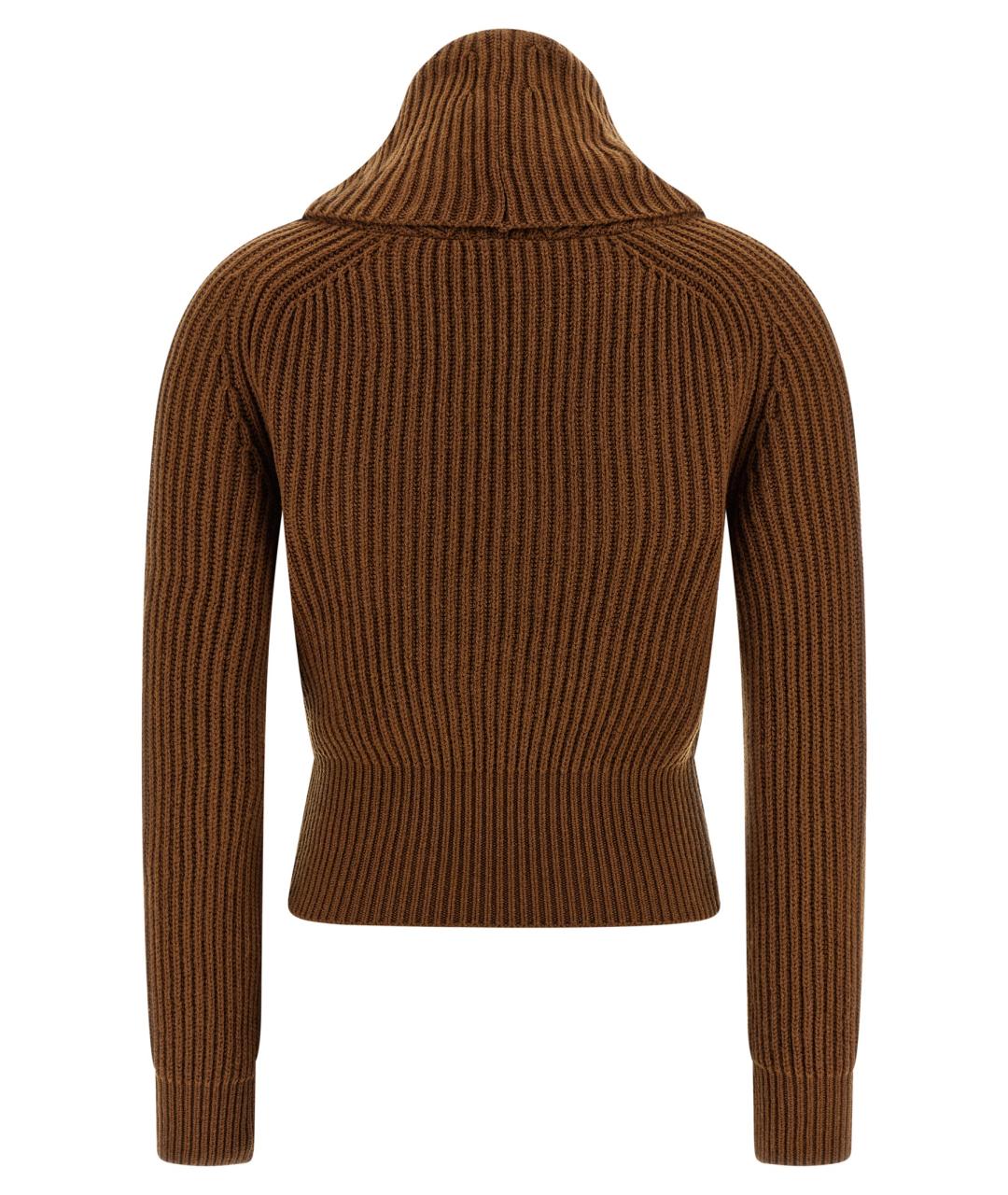 MAX MARA Коричневый шерстяной джемпер / свитер, фото 2