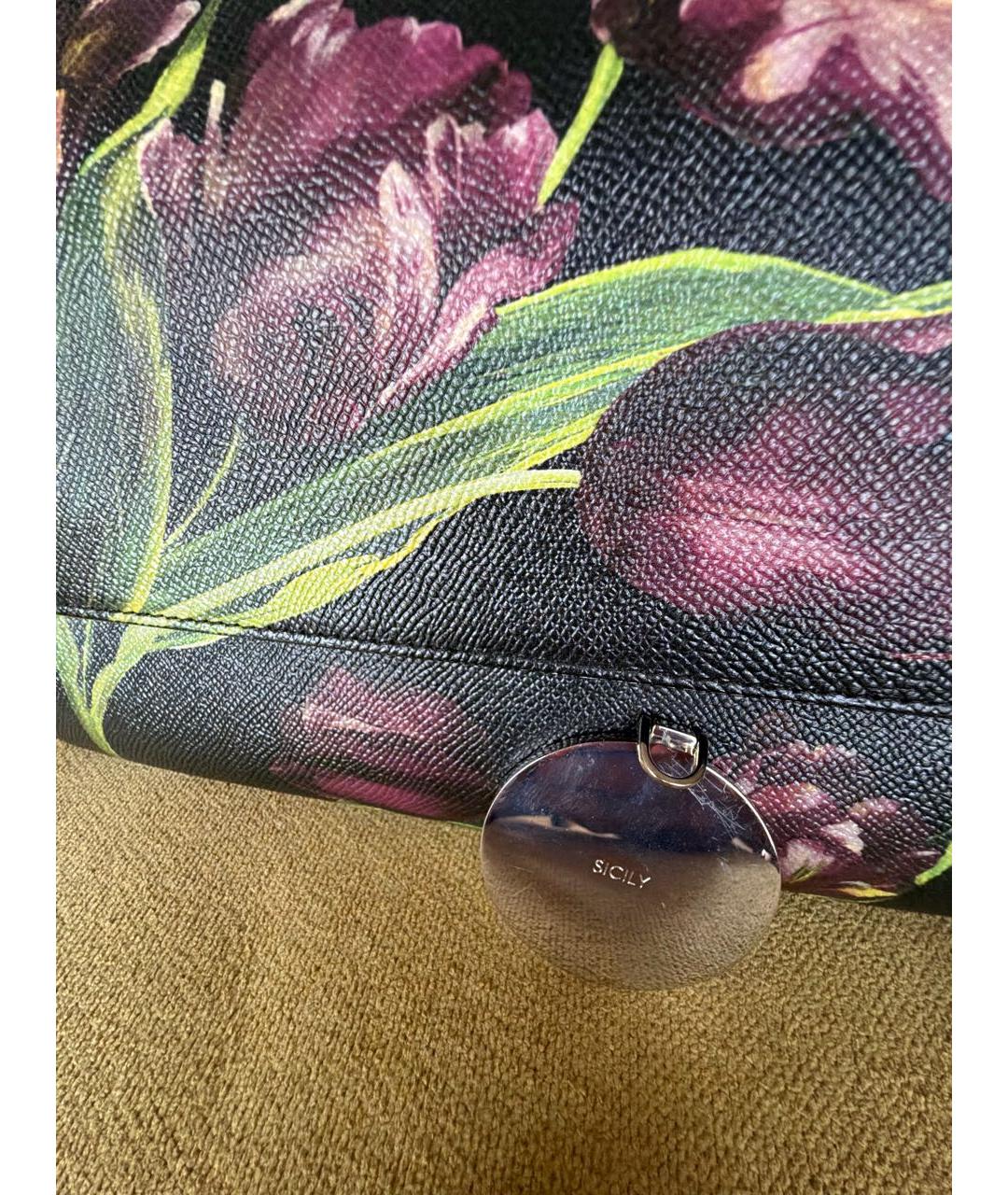 DOLCE&GABBANA Черная кожаная сумка через плечо, фото 4