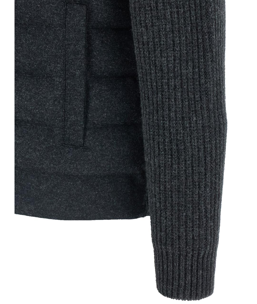 MONCLER Серый шерстяной джемпер / свитер, фото 4