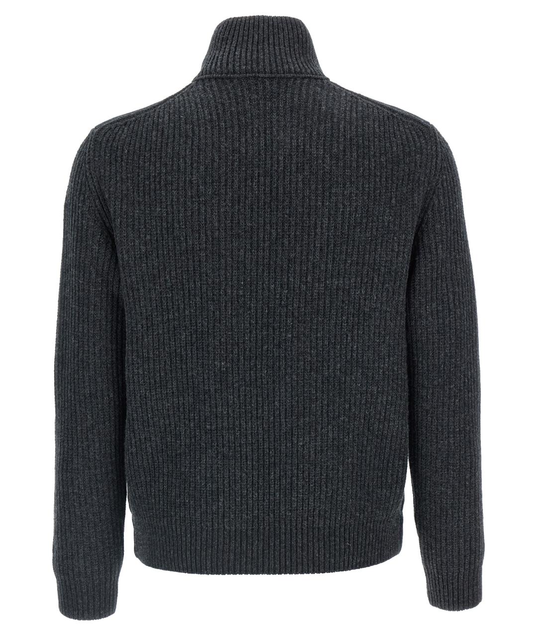 MONCLER Серый шерстяной джемпер / свитер, фото 2