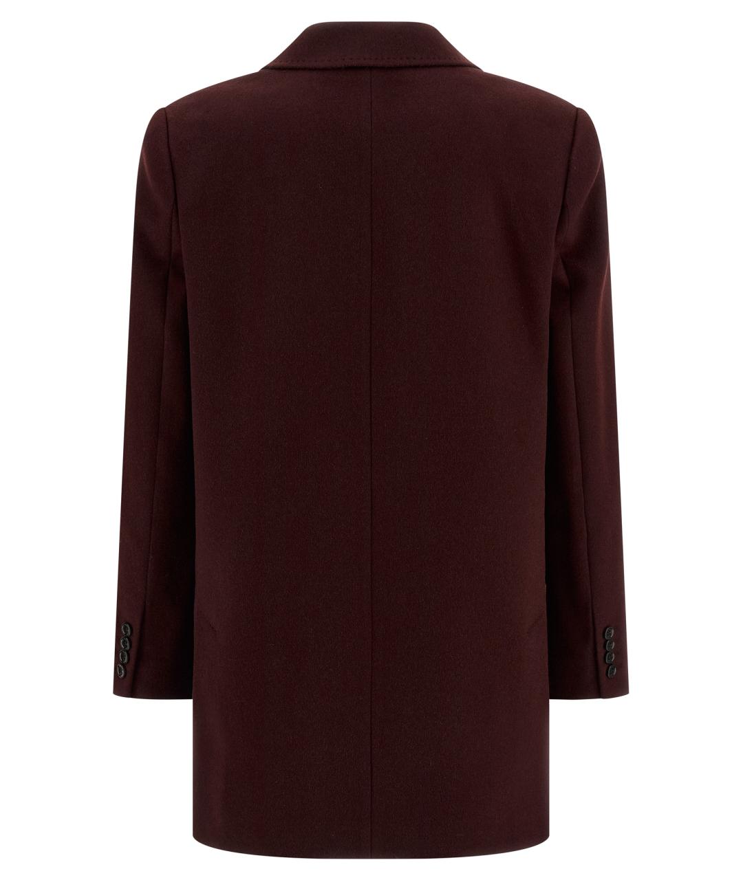 MAX MARA Бордовый шерстяной жакет/пиджак, фото 2