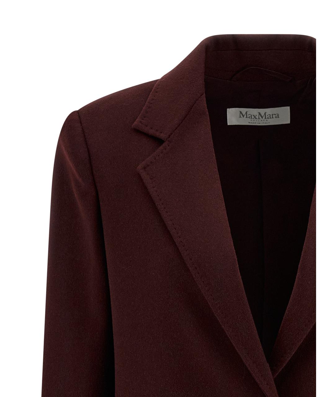 MAX MARA Бордовый шерстяной жакет/пиджак, фото 3