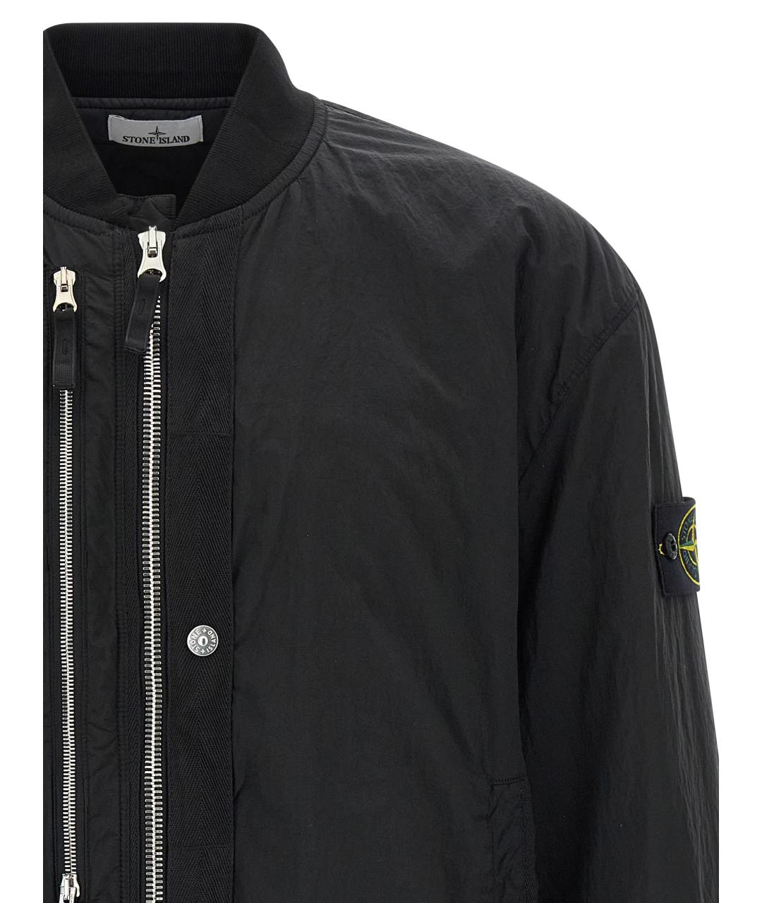 STONE ISLAND Черная полиамидовая куртка, фото 3