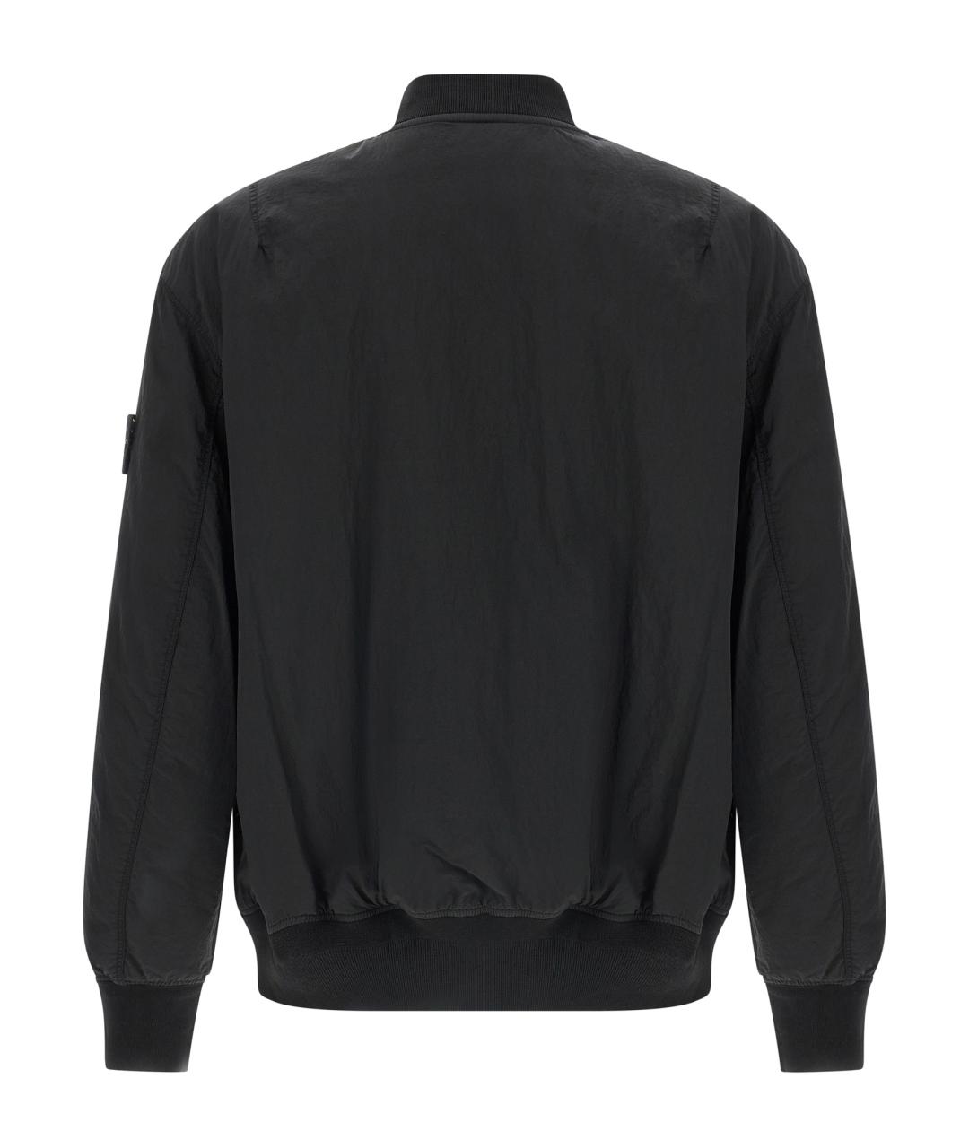 STONE ISLAND Черная полиамидовая куртка, фото 2
