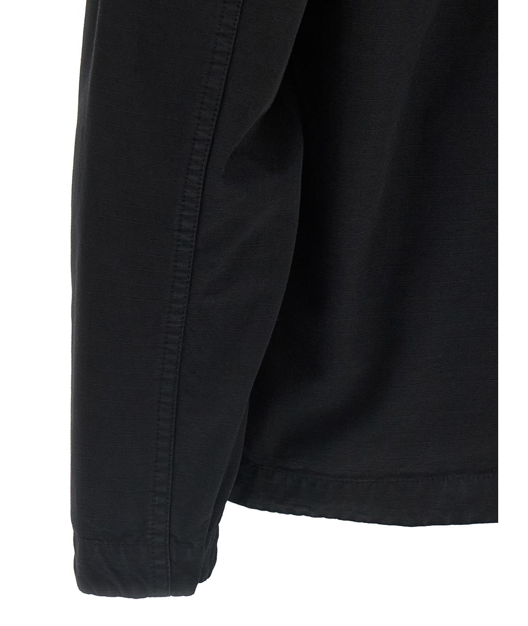 STONE ISLAND Черная хлопковая кэжуал рубашка, фото 4