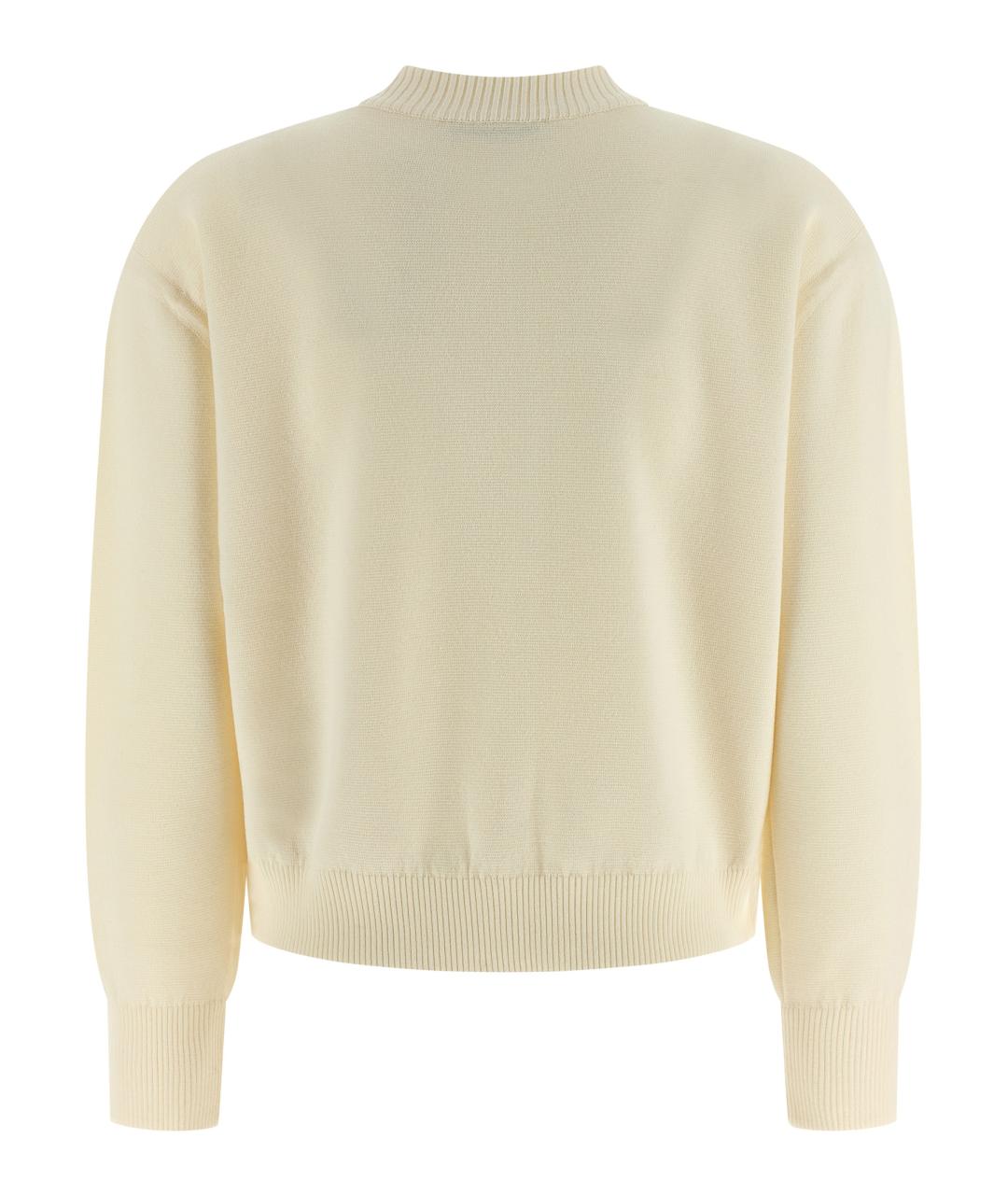 MAX MARA Белый шерстяной кардиган, фото 2