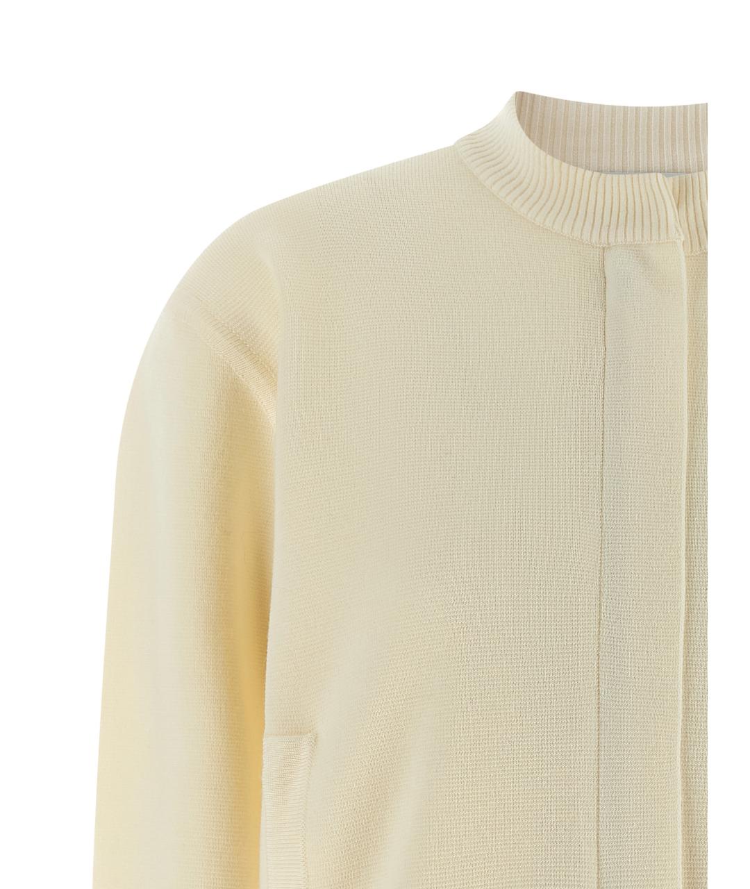 MAX MARA Белый шерстяной кардиган, фото 3