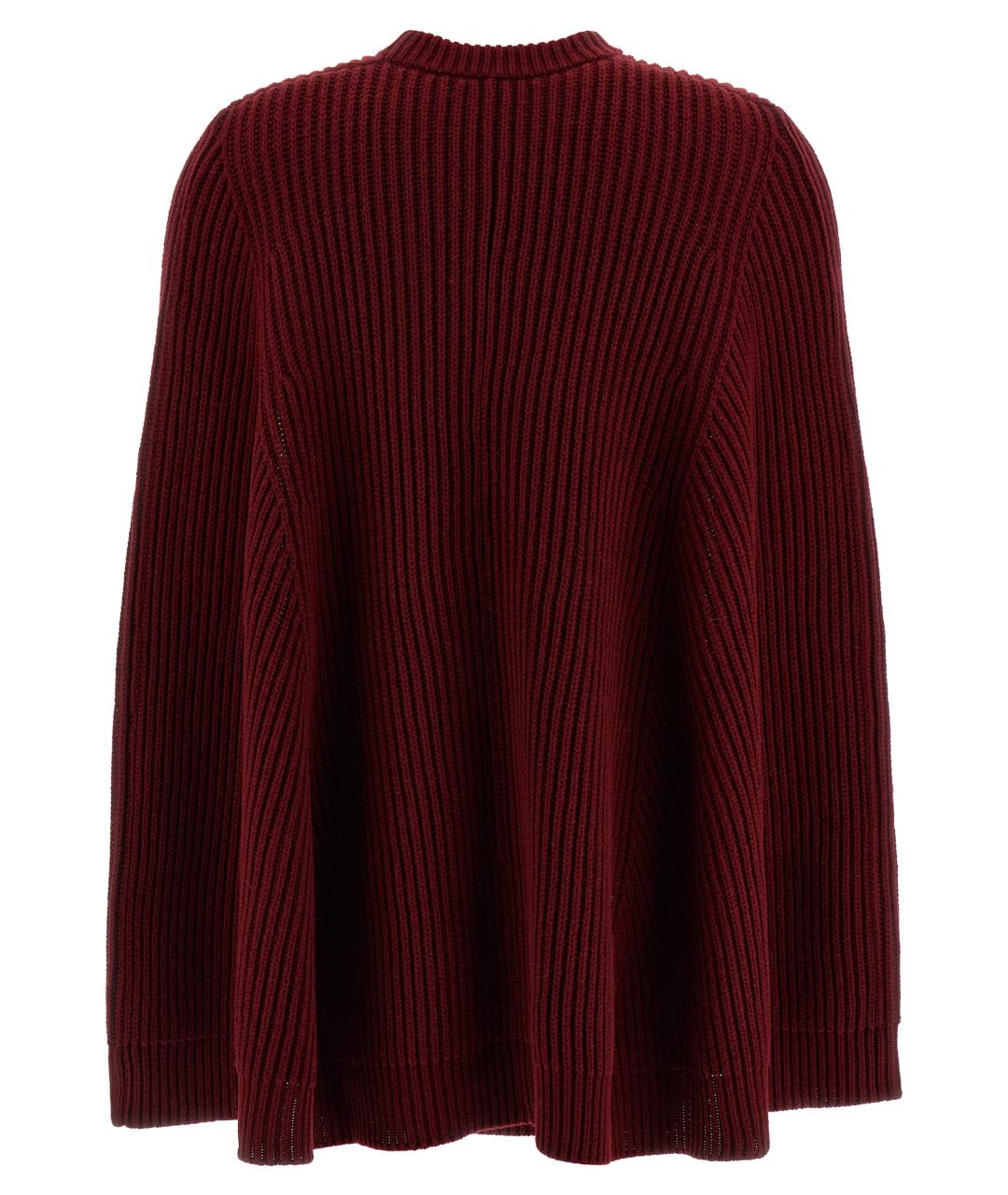 MAX MARA Бордовое шерстяное повседневное платье, фото 2