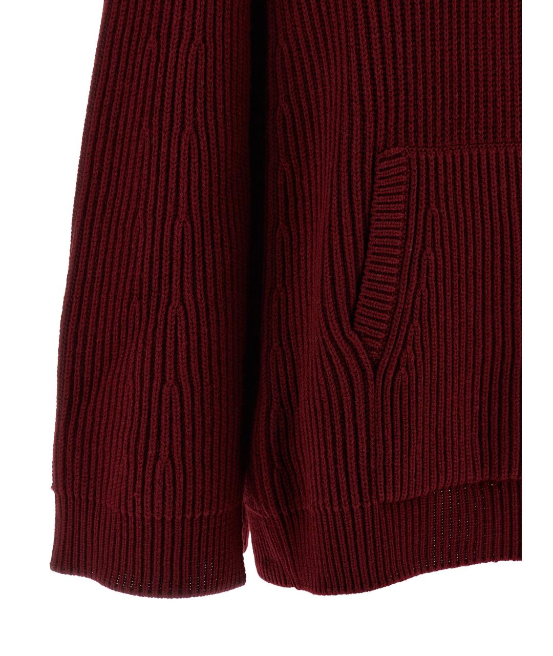 MAX MARA Бордовое шерстяное повседневное платье, фото 4