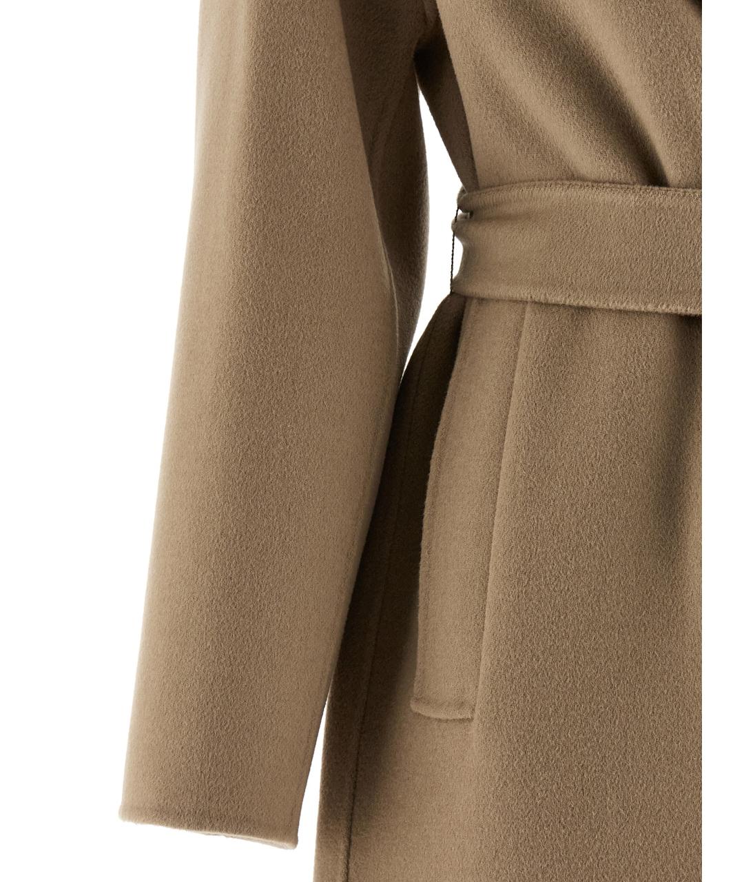'S MAX MARA Бежевое шерстяное пальто, фото 4