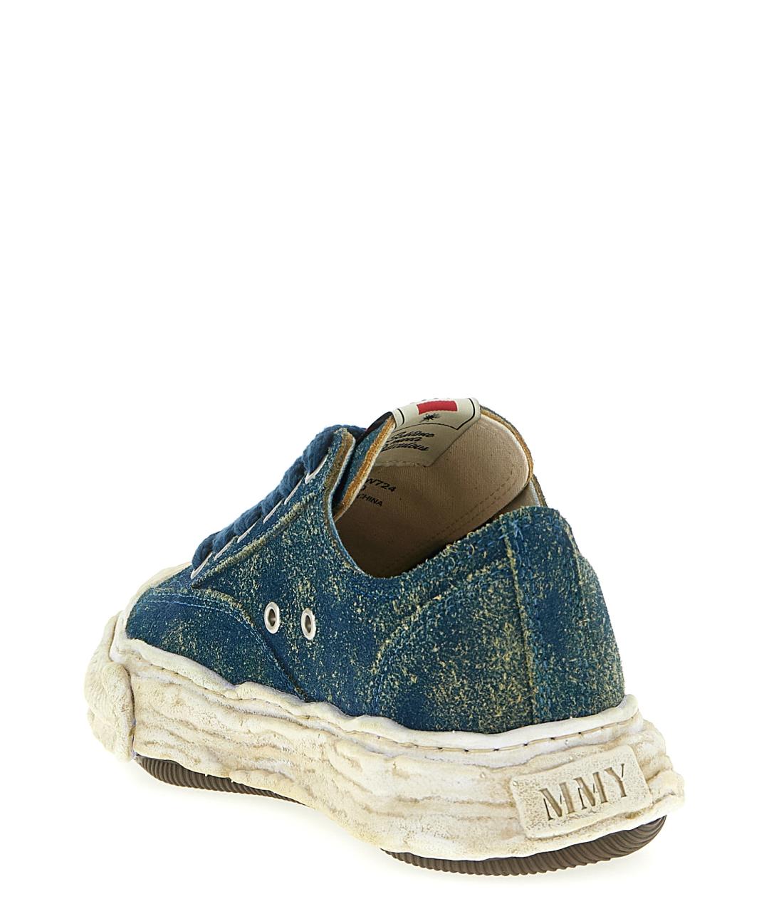 MAISON MIHARA YASUHIRO Синие замшевые низкие кроссовки / кеды, фото 3