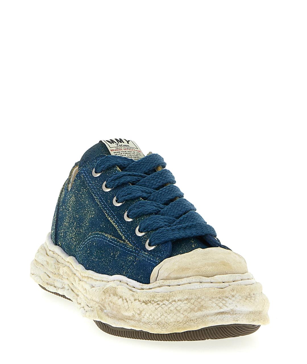 MAISON MIHARA YASUHIRO Синие замшевые низкие кроссовки / кеды, фото 2