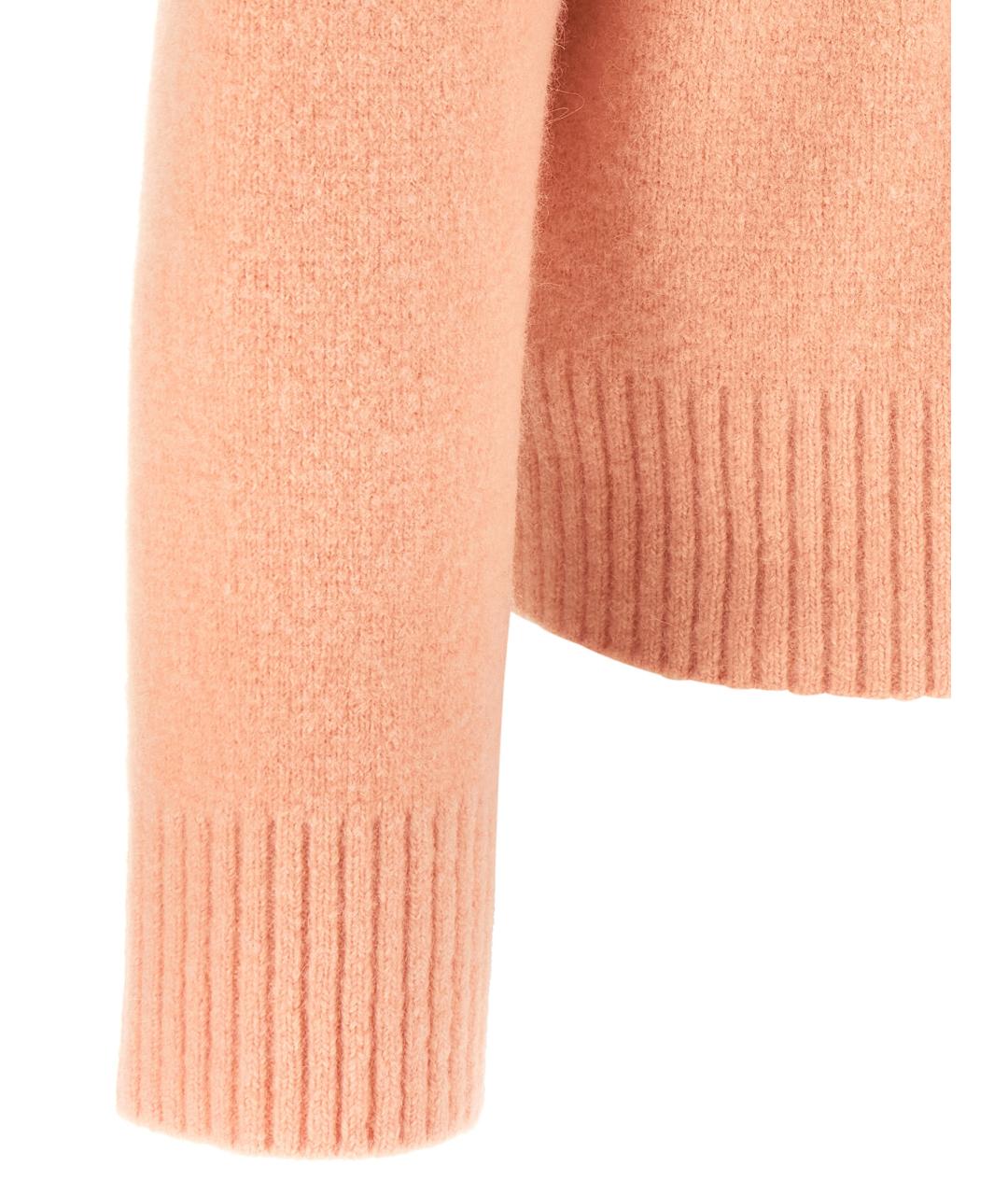 Ami Paris Розовое вискозное поло с длинным рукавом, фото 4