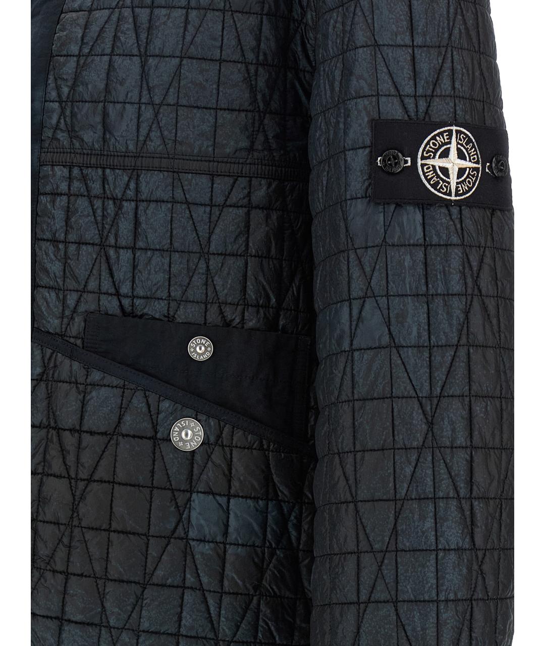 STONE ISLAND Черная полиамидовая куртка, фото 4