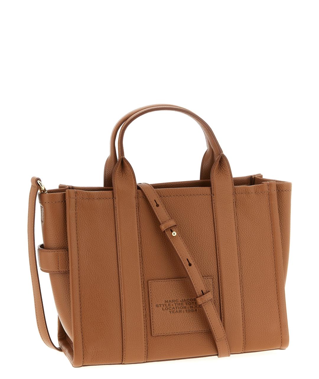 MARC JACOBS Коричневая кожаная сумка тоут, фото 2