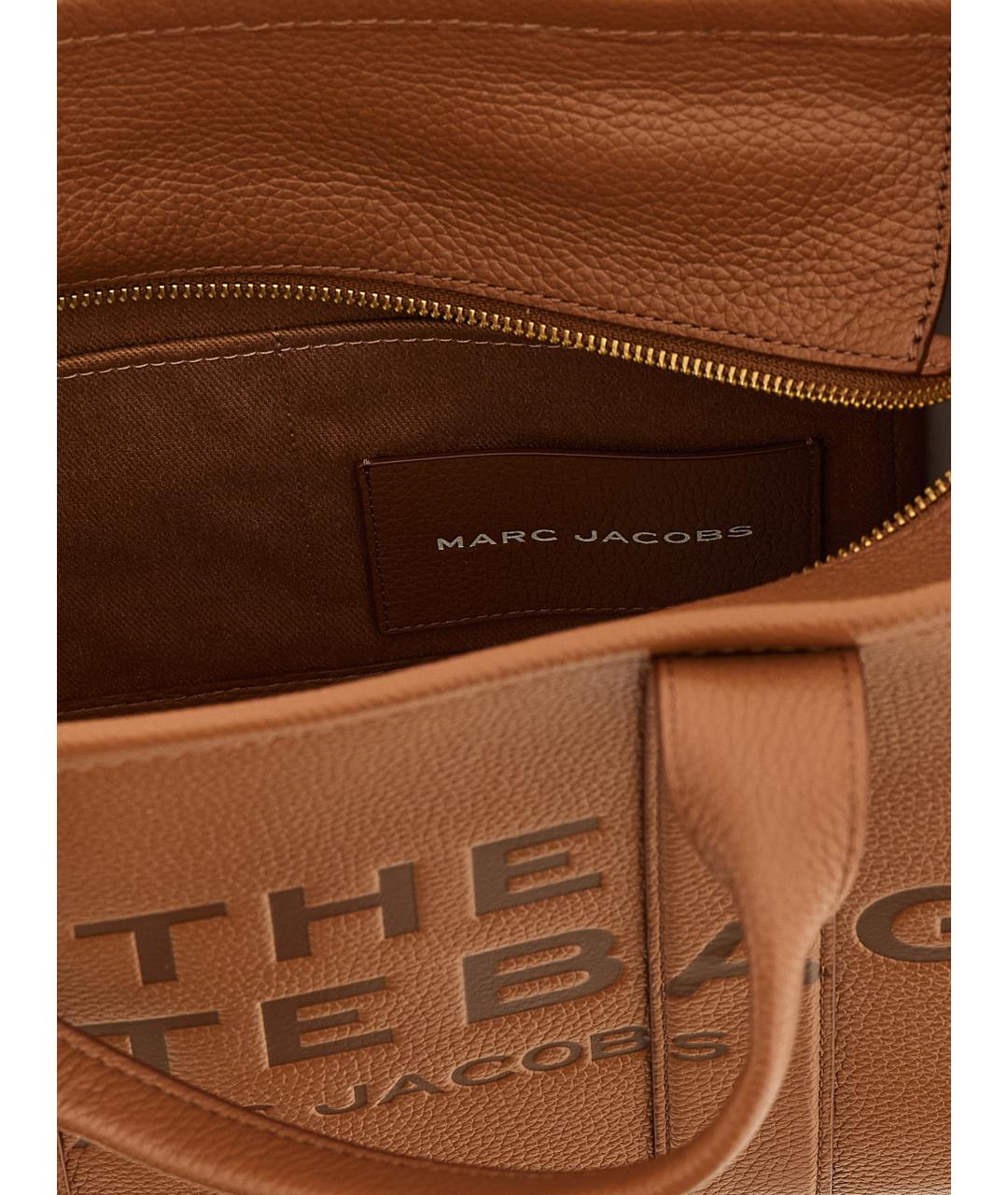 MARC JACOBS Коричневая кожаная сумка тоут, фото 4