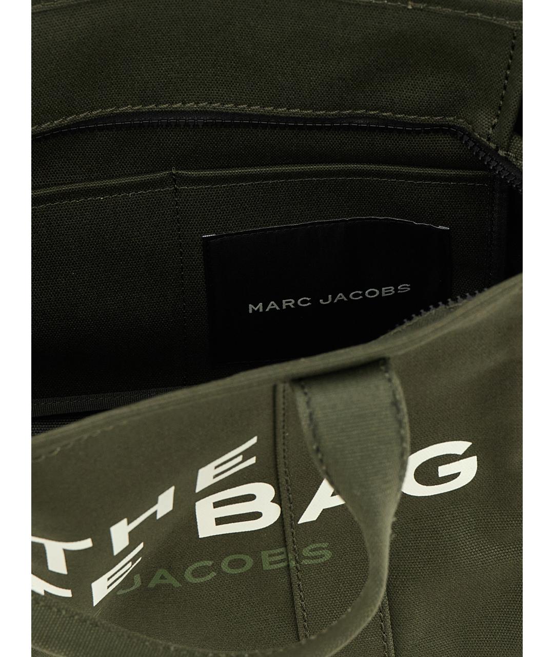 MARC JACOBS Зеленая хлопковая сумка тоут, фото 4