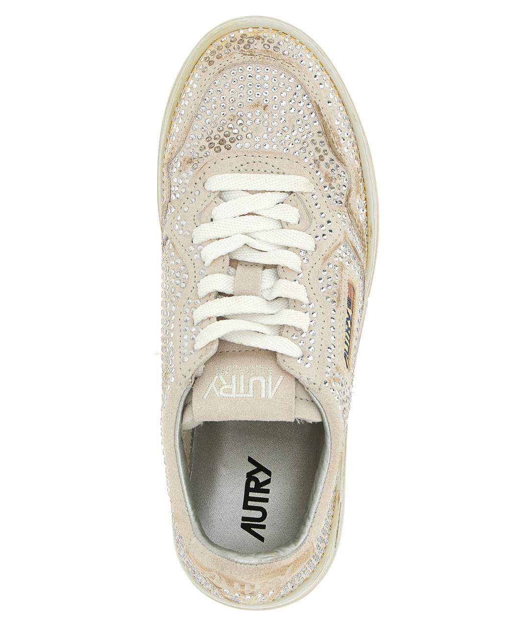 AUTRY Бежевые замшевые кроссовки, фото 4