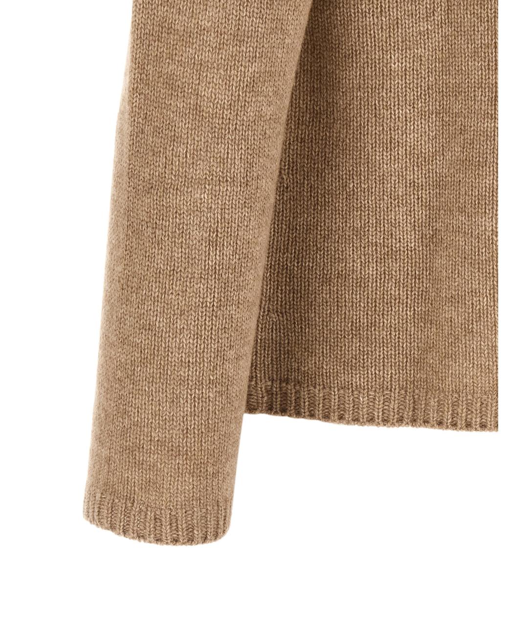 'S MAX MARA Бежевый шерстяной джемпер / свитер, фото 4