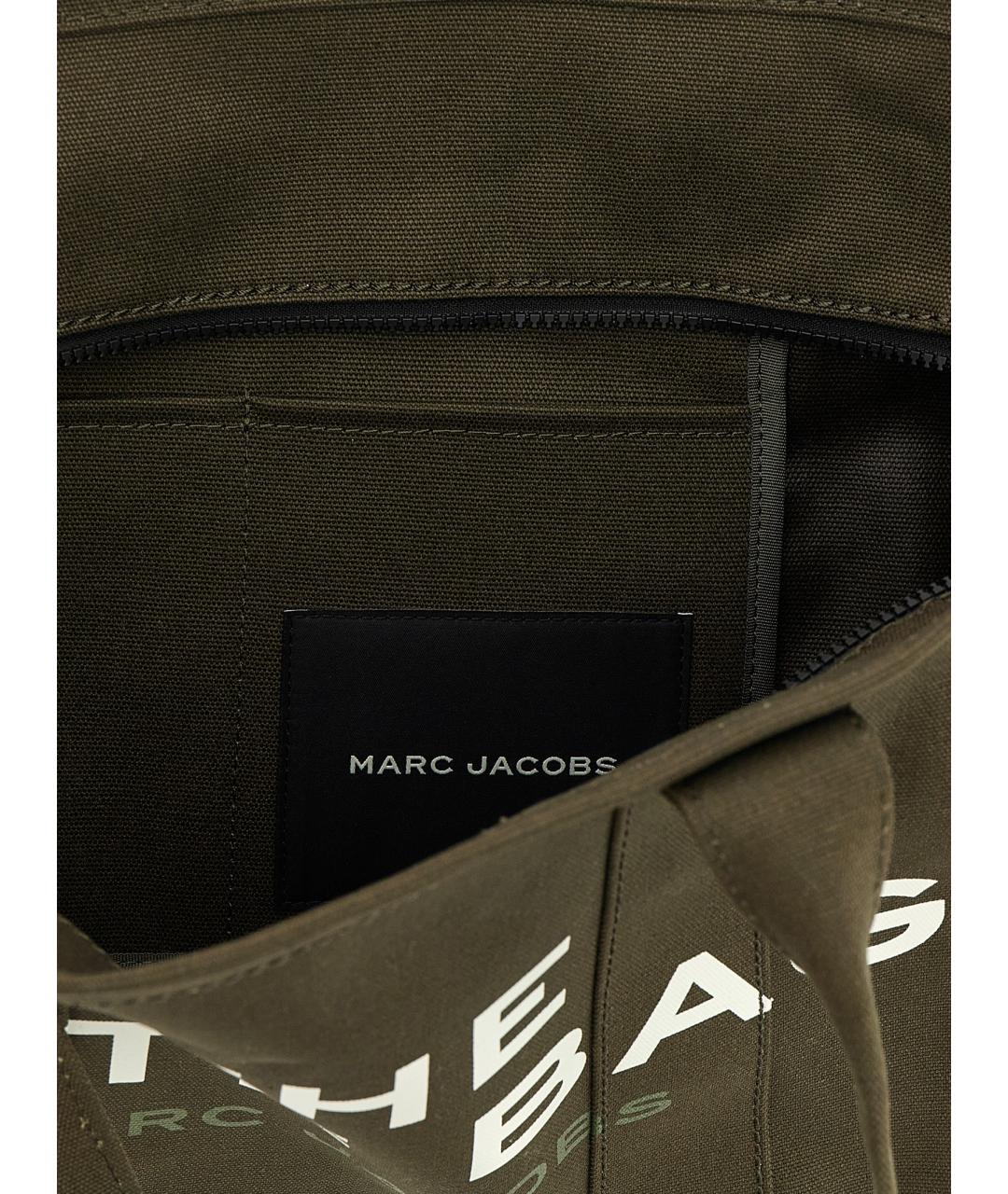 MARC JACOBS Зеленая хлопковая сумка тоут, фото 4