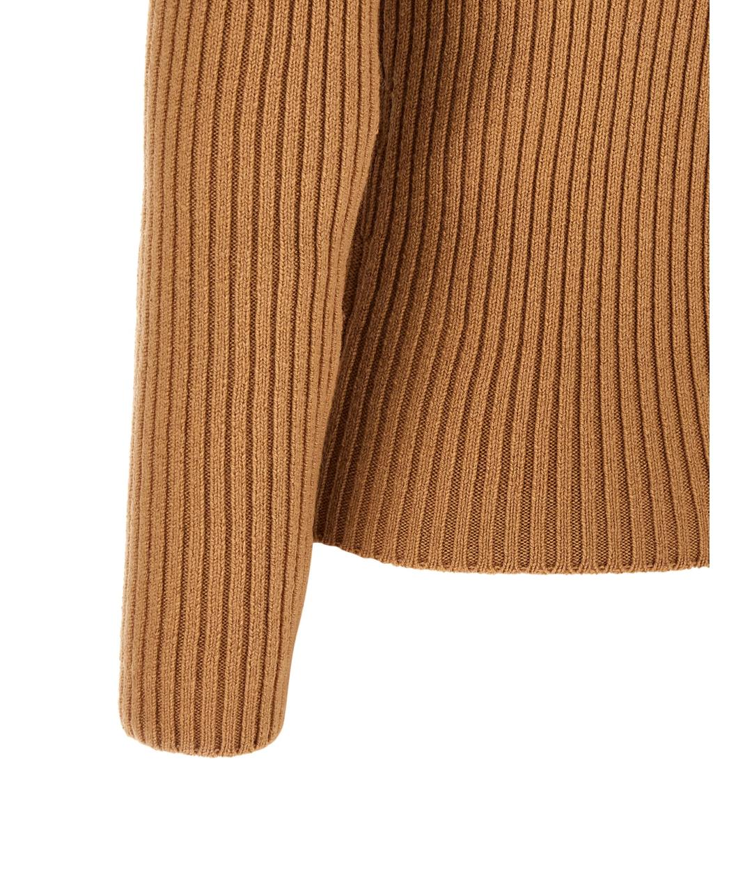 MAX MARA Бежевая шерстяная водолазка, фото 4