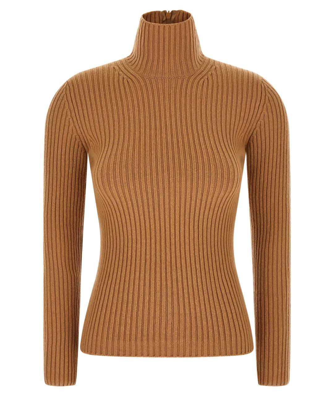 MAX MARA Бежевая шерстяная водолазка, фото 1