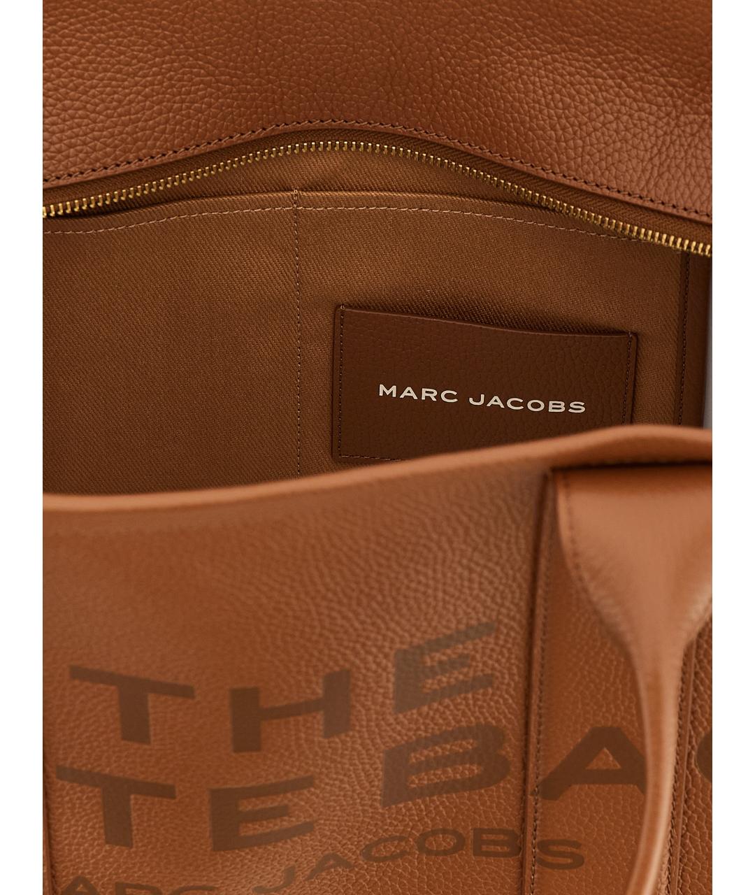 MARC JACOBS Коричневая кожаная сумка тоут, фото 4