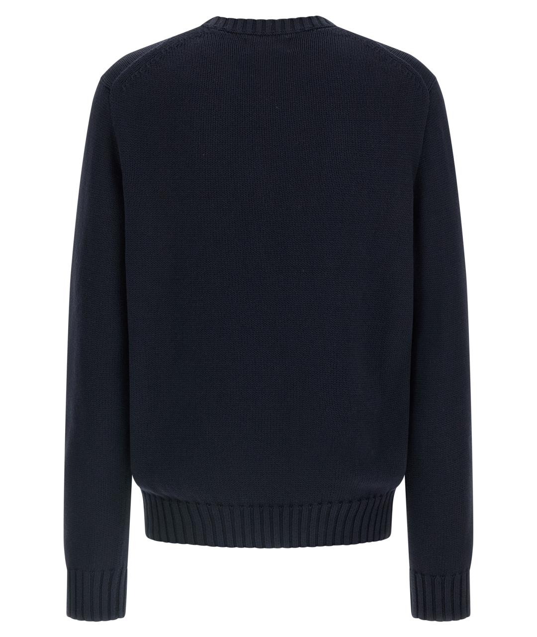 POLO RALPH LAUREN Синий хлопковый джемпер / свитер, фото 2