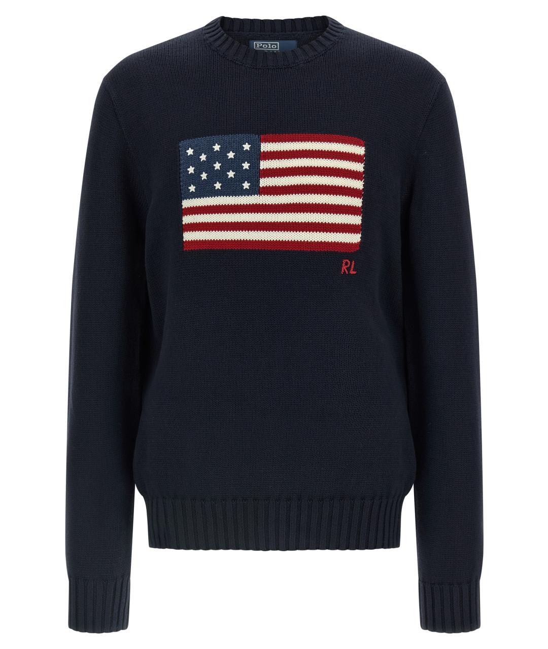 POLO RALPH LAUREN Синий хлопковый джемпер / свитер, фото 1