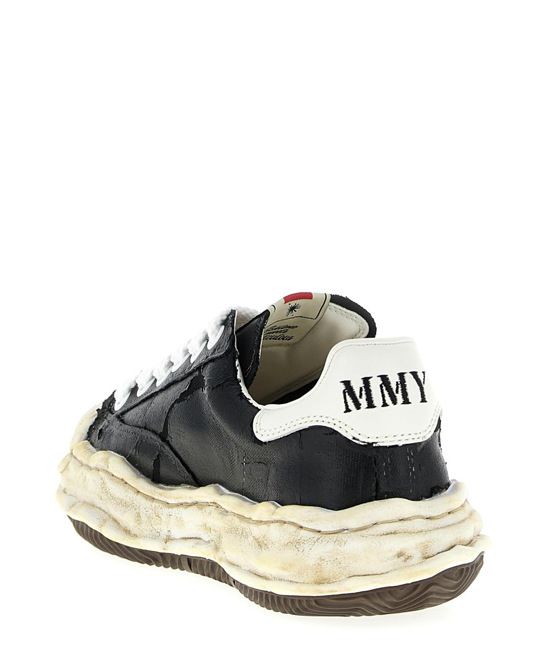 MAISON MIHARA YASUHIRO Черные текстильные низкие кроссовки / кеды, фото 3