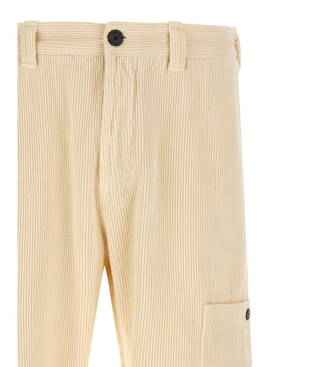 STONE ISLAND Бежевые хлопковые повседневные брюки, фото 3