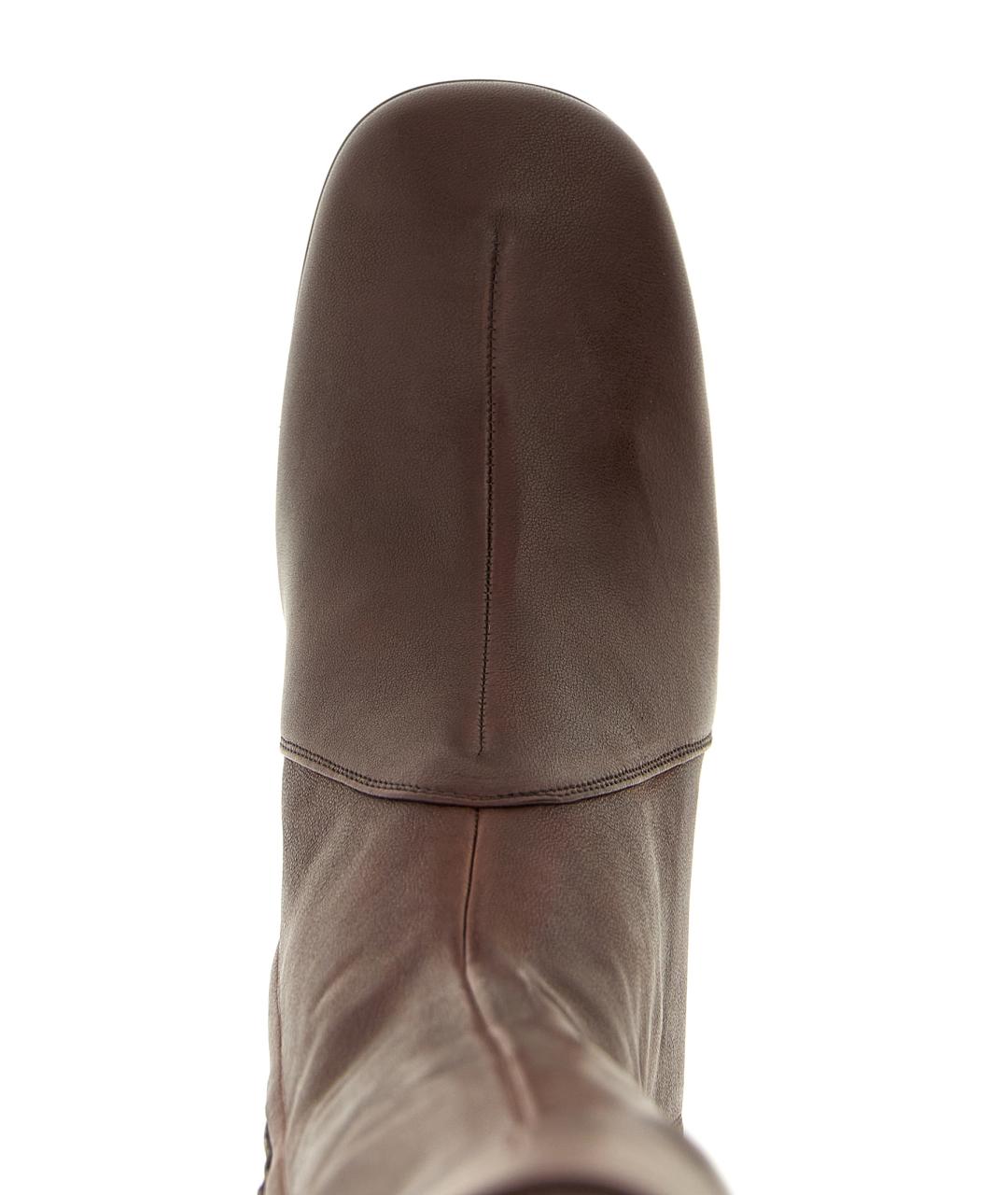 MIU MIU Коричневые кожаные сапоги, фото 4