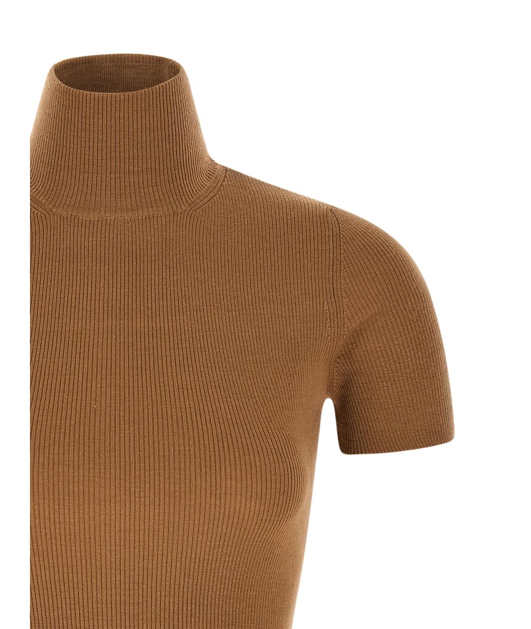 MAX MARA Бежевый шерстяной джемпер / свитер, фото 3