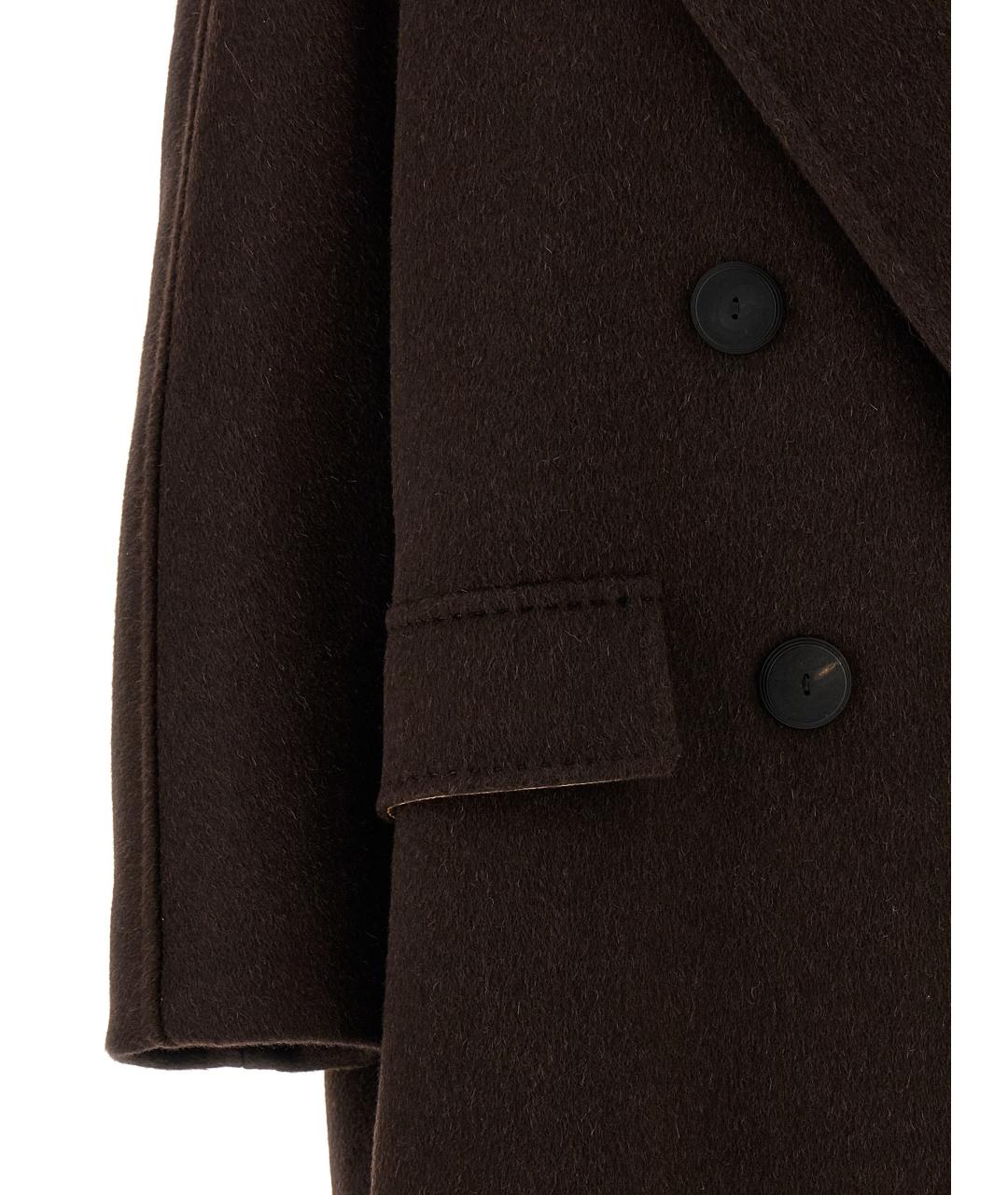 MAX MARA Коричневое шерстяное пальто, фото 4