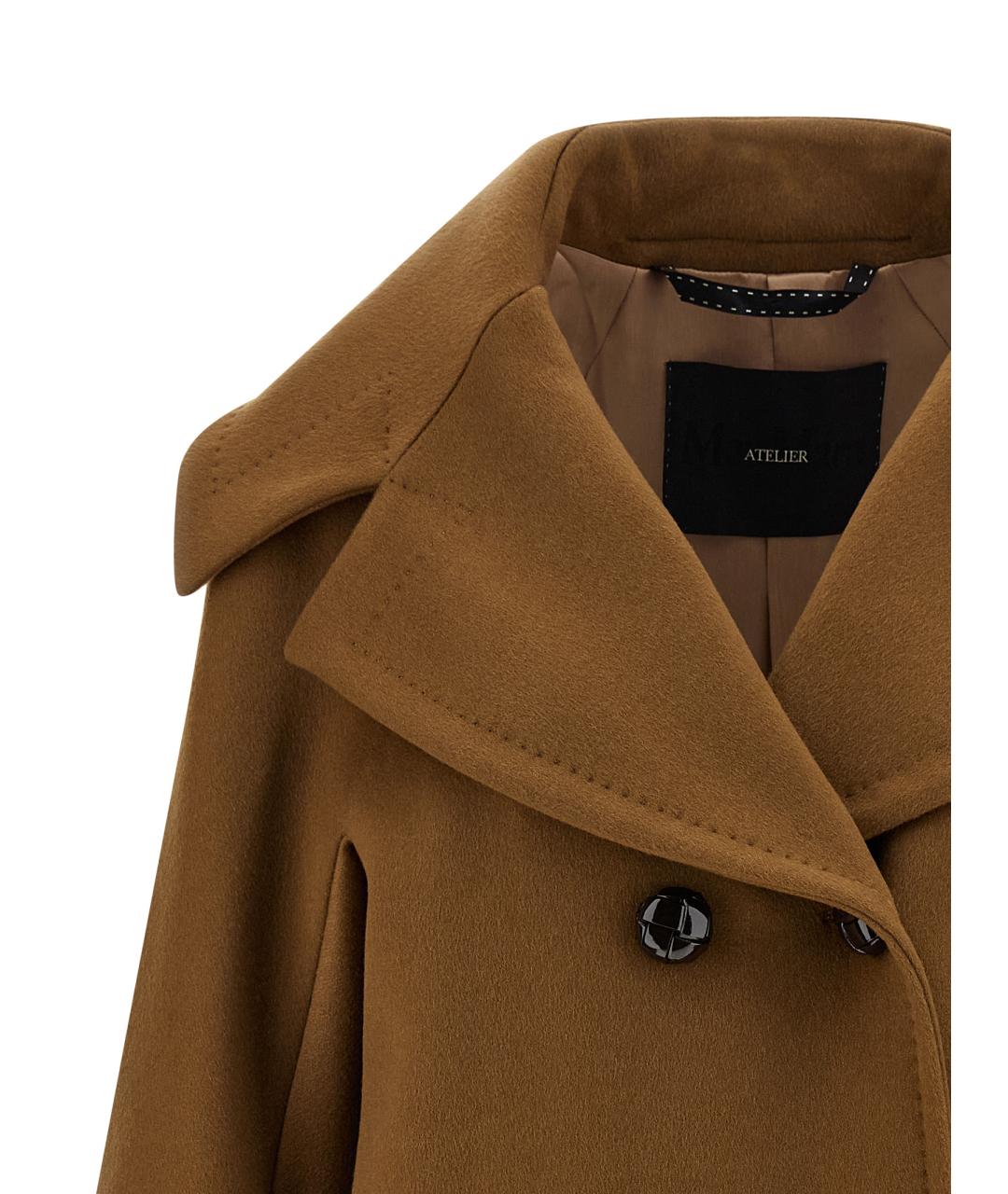 MAX MARA Коричневое кашемировое пальто, фото 3