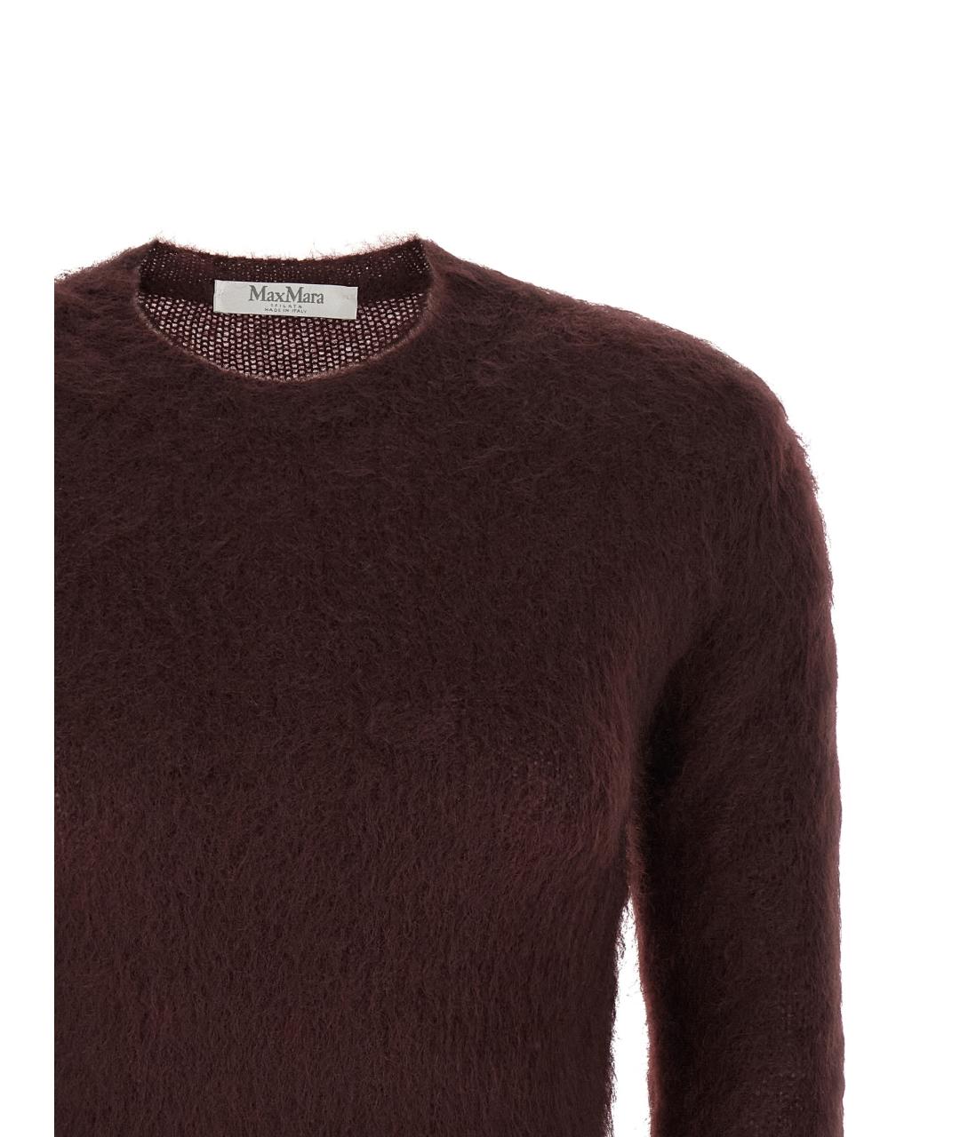 MAX MARA Бордовый шерстяной кардиган, фото 3