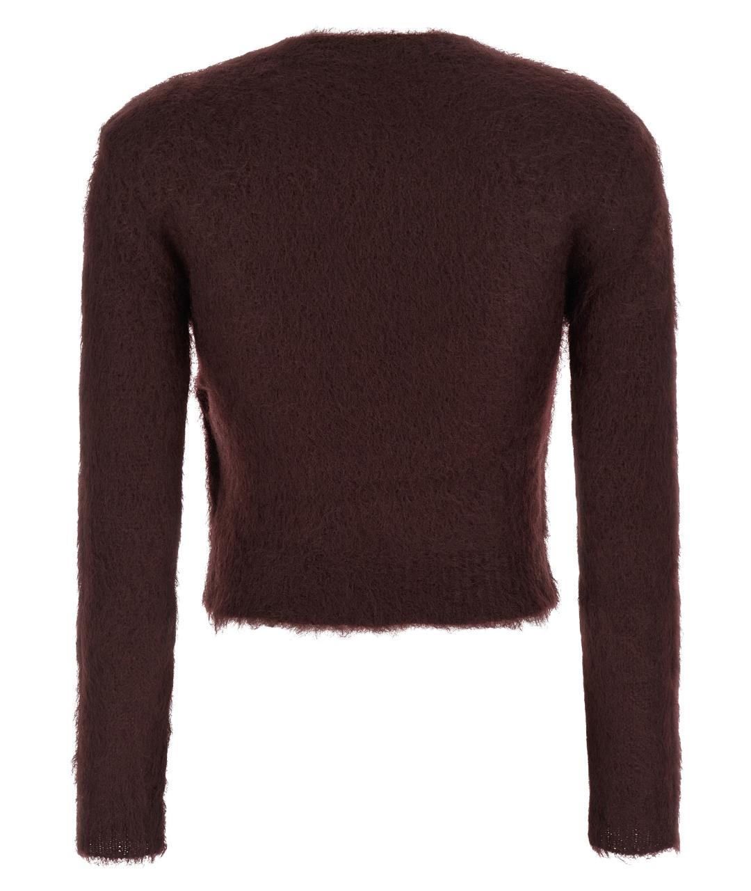 MAX MARA Бордовый шерстяной кардиган, фото 2