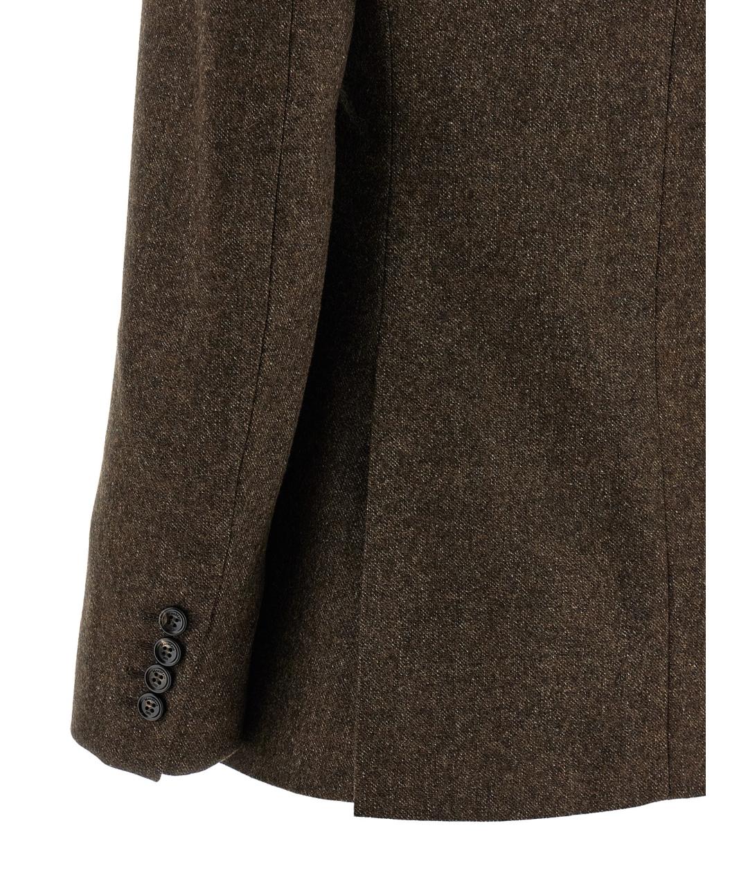 MAX MARA Коричневый шерстяной жакет/пиджак, фото 4