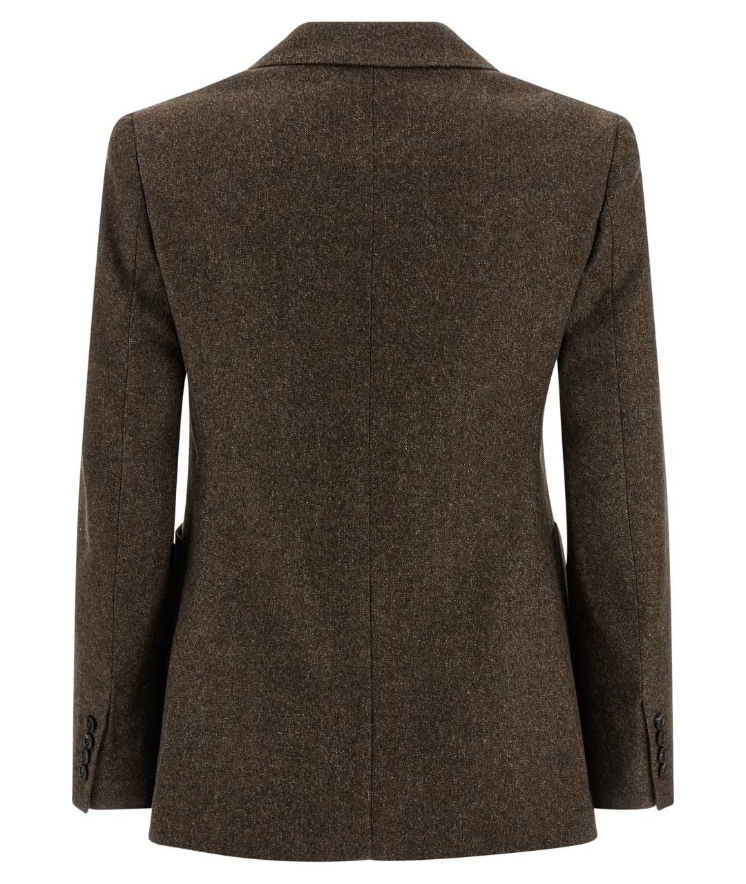 MAX MARA Коричневый шерстяной жакет/пиджак, фото 2