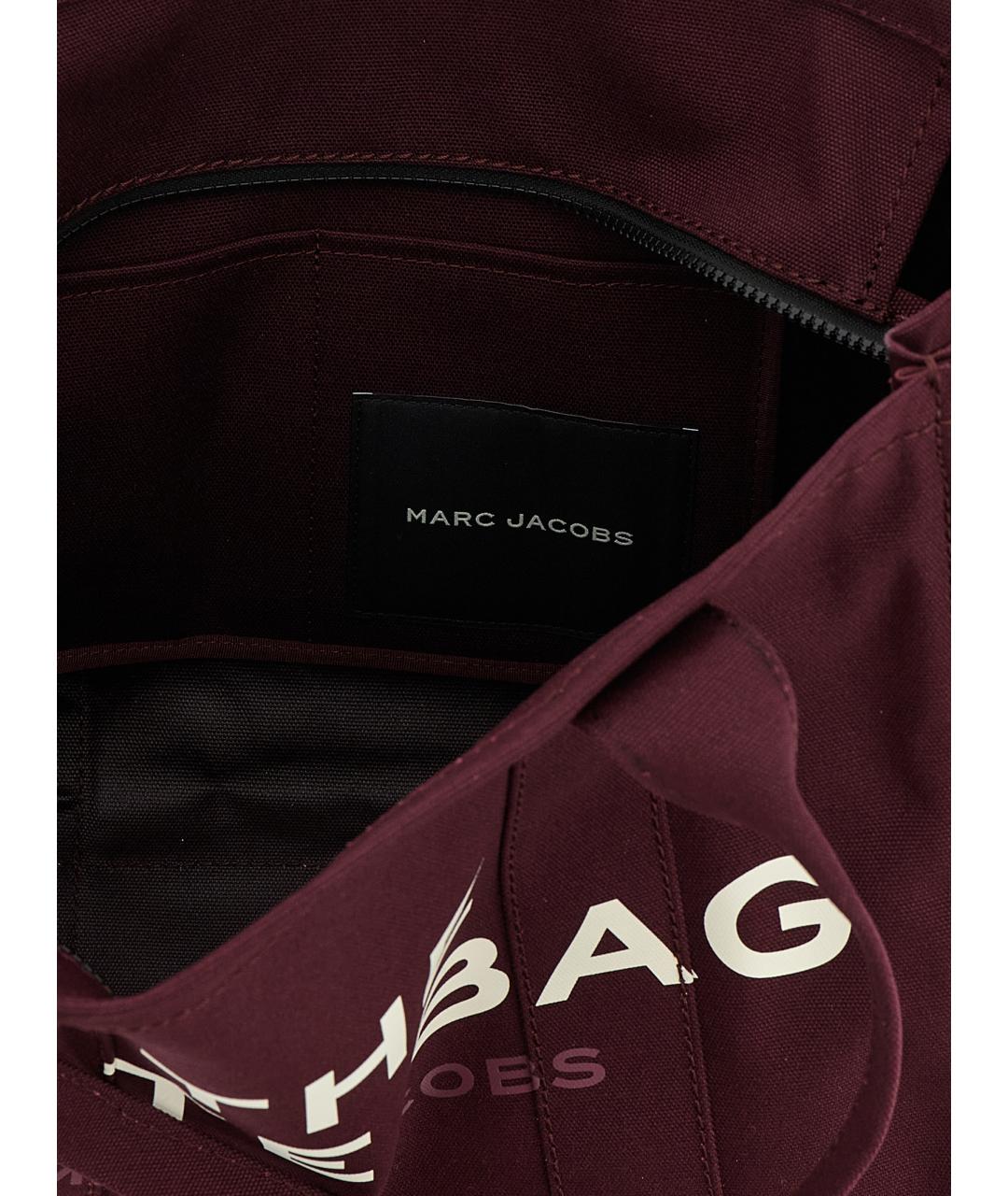 MARC JACOBS Бордовая хлопковая сумка тоут, фото 4