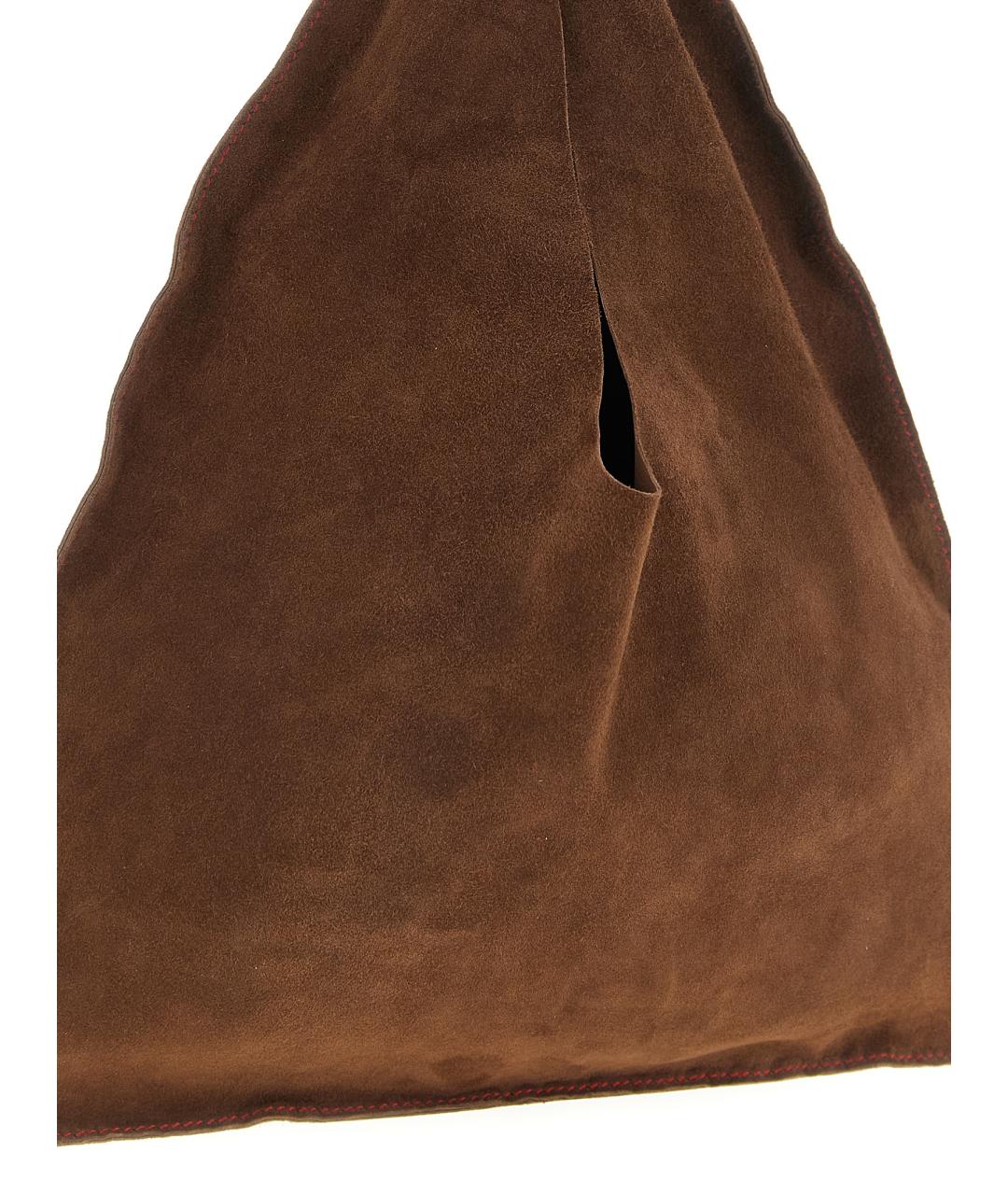 THE ROW Коричневая замшевая сумка тоут, фото 3