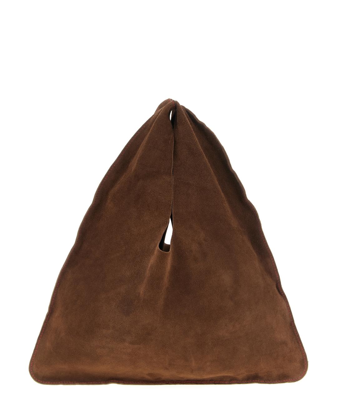 THE ROW Коричневая замшевая сумка тоут, фото 1