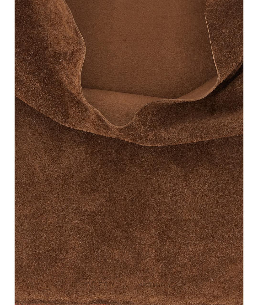 THE ROW Коричневая замшевая сумка тоут, фото 4