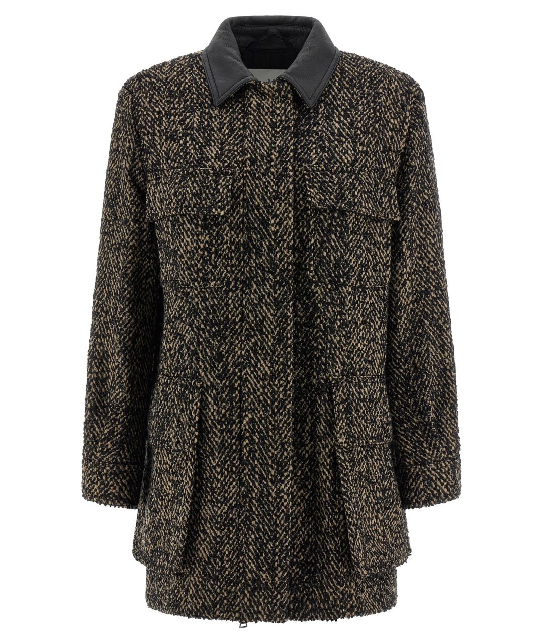 MAX MARA Коричневое шерстяное пальто, фото 1