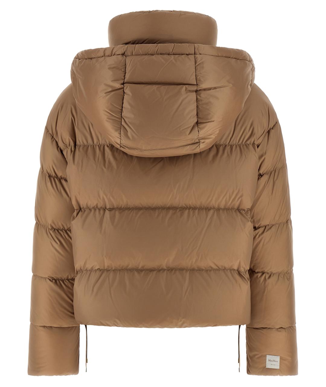 MAX MARA Коричневый полиамидовый пуховик, фото 3