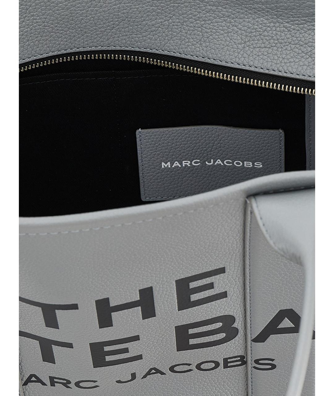 MARC JACOBS Серая кожаная сумка тоут, фото 4