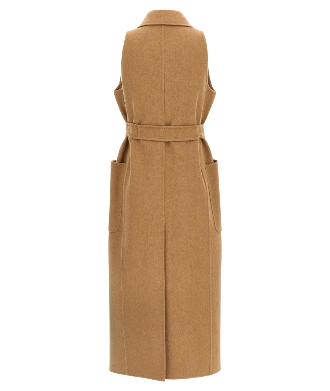 MAX MARA Бежевый шерстяной жилет, фото 2