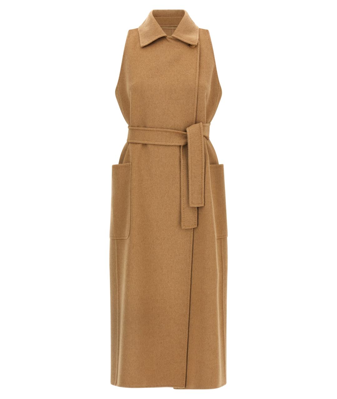 MAX MARA Бежевый шерстяной жилет, фото 1