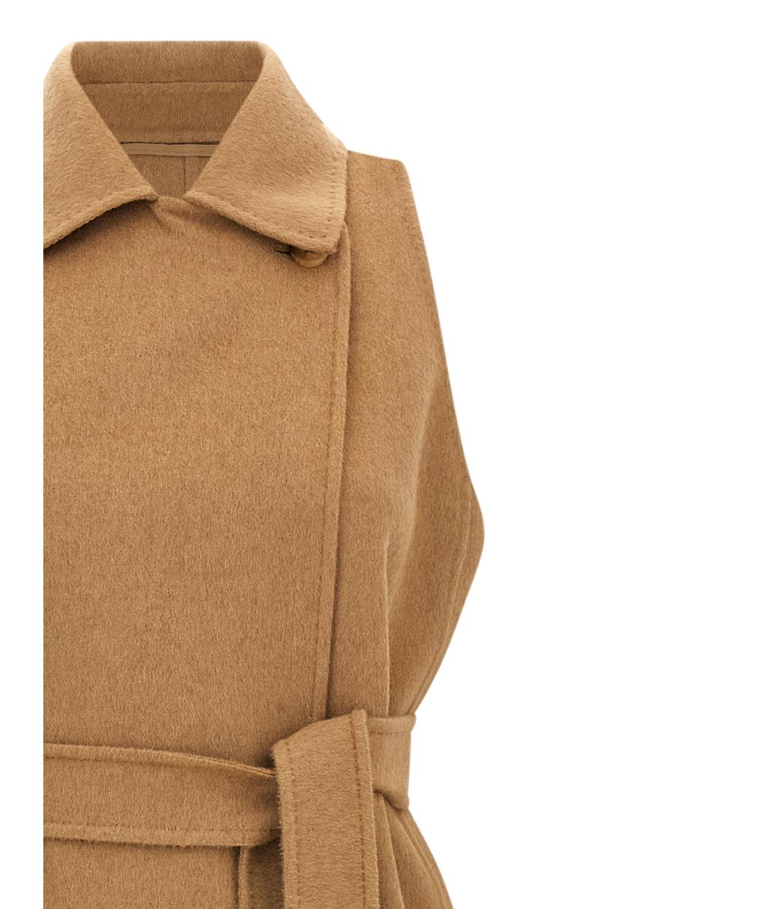 MAX MARA Бежевый шерстяной жилет, фото 3